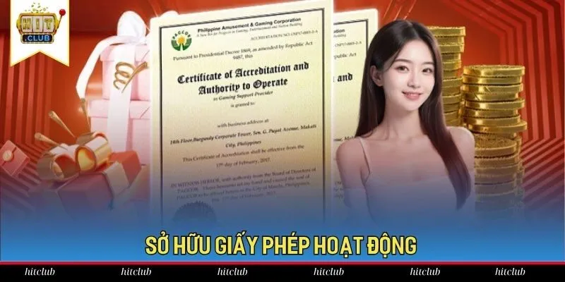 Giấy phép hoạt động bằng chứng câu hỏi hitclub có minh bạch không